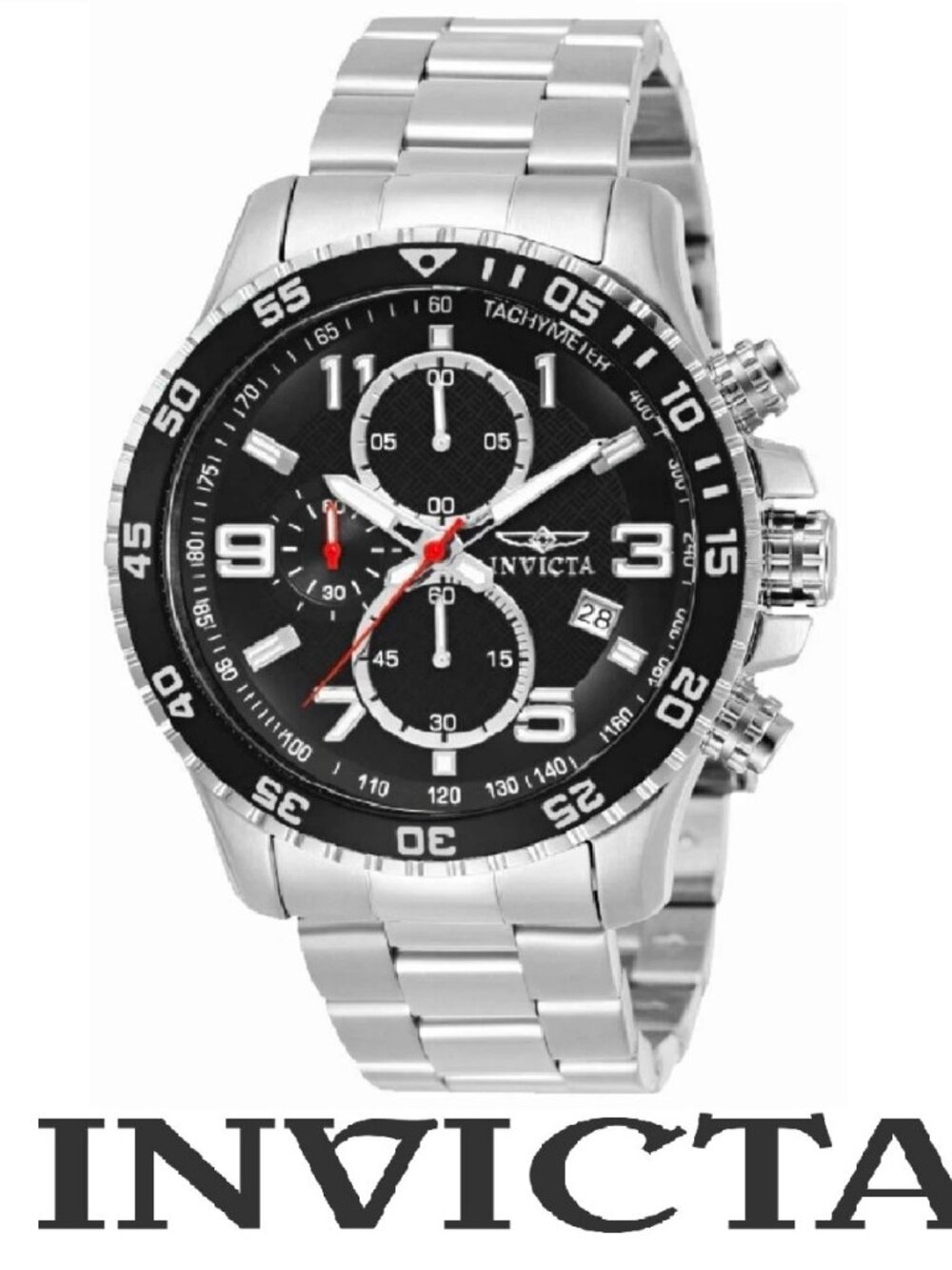 $299 Invicta Mens Specialty Mach Gala Steel Black 48mm Quartz Watch 69804 NIB